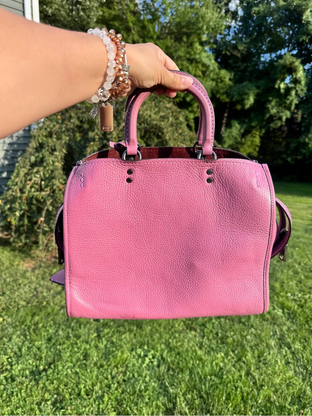Coach 1941 Rogue 31 Primrose Pink Glovetanned Pebble Leather Bag 38124 - Picture 11 of 13